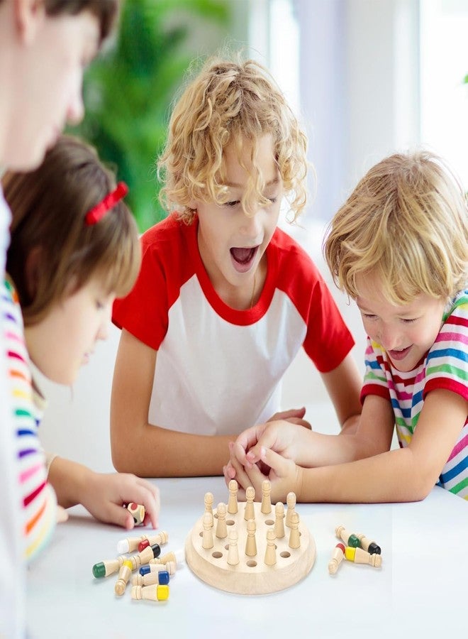 SPOCCO | Wooden Memory Chess Game for Kids Age 3+ Brain Puzzle Toy for Boys, Girls & Adults | Indoor Educational Board Matching Challenge, Learning Educational Toy for Birthday Gift, Kids Party - 35 - Image 5
